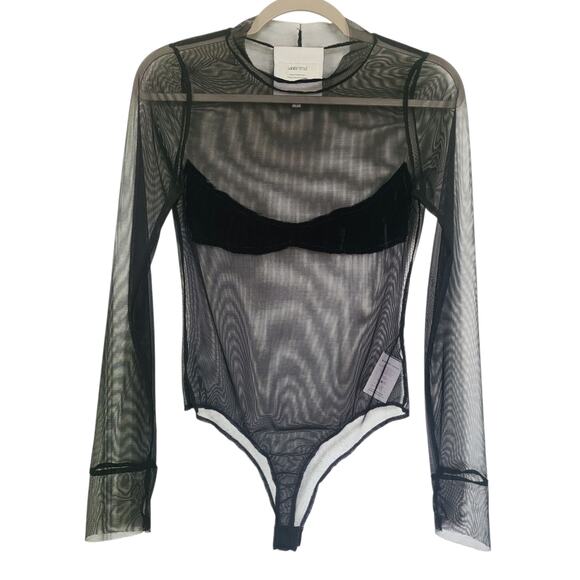 SAMI MIRO VINTAGE Mesh Bodysuit Size Medium - Picture 3 of 10